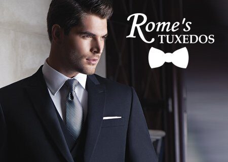 Formalwear Website & Print Design in New Orleans: Rome’s Tuxedos portfolio work by DP1 DESIGN